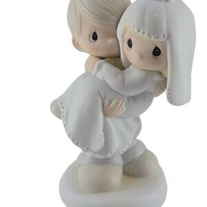 Enesco Precious Moments 'Bless You Two" Bride and Groom Figurine with Box